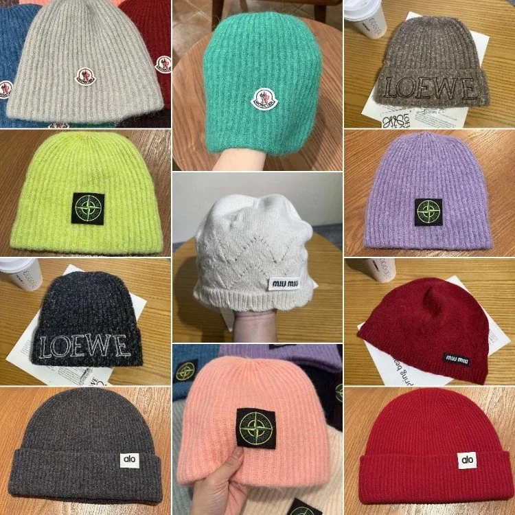 Turn-Up Logo Knit Beanies — listing image