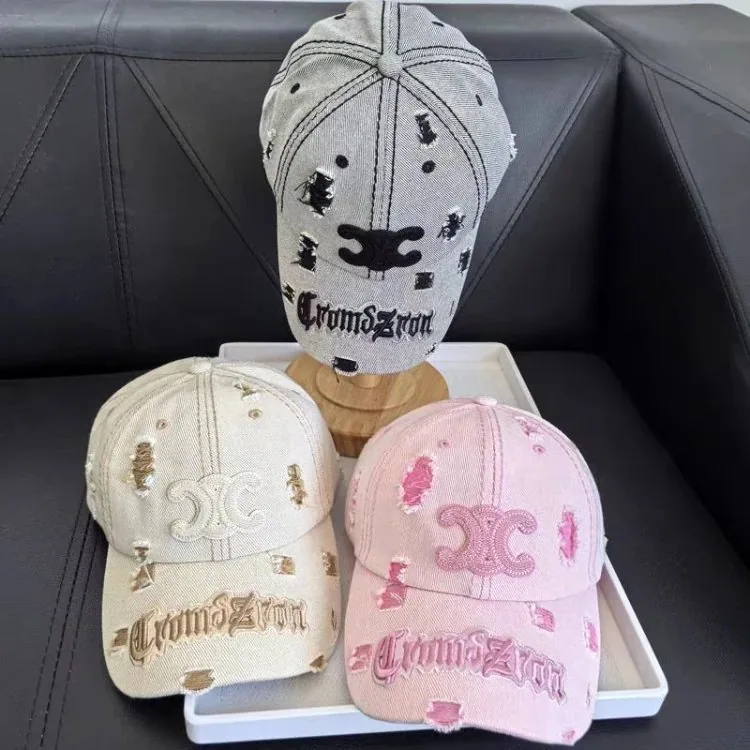 Distressed Embroidered Baseball Caps — listing image