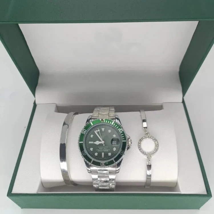 Green-Dial Steel-Bracelet Watch — listing image