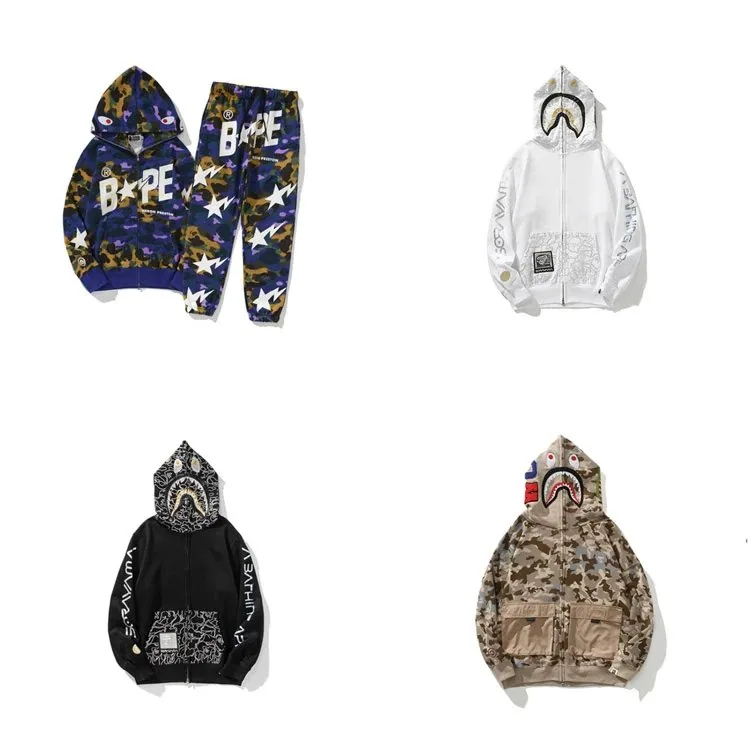 BAPE Graphic Shark Zip Hoodies — listing image