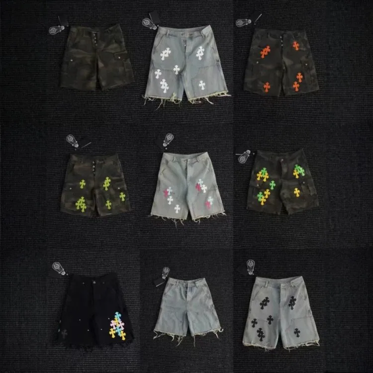 Chrome Hearts Cross-Patch Denim Shorts — listing image