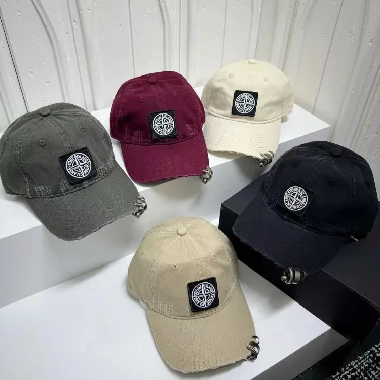 Stone Island Compass-Logo Baseball Caps — listing image